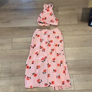 Pink Floral Zara Skirt Set Size M